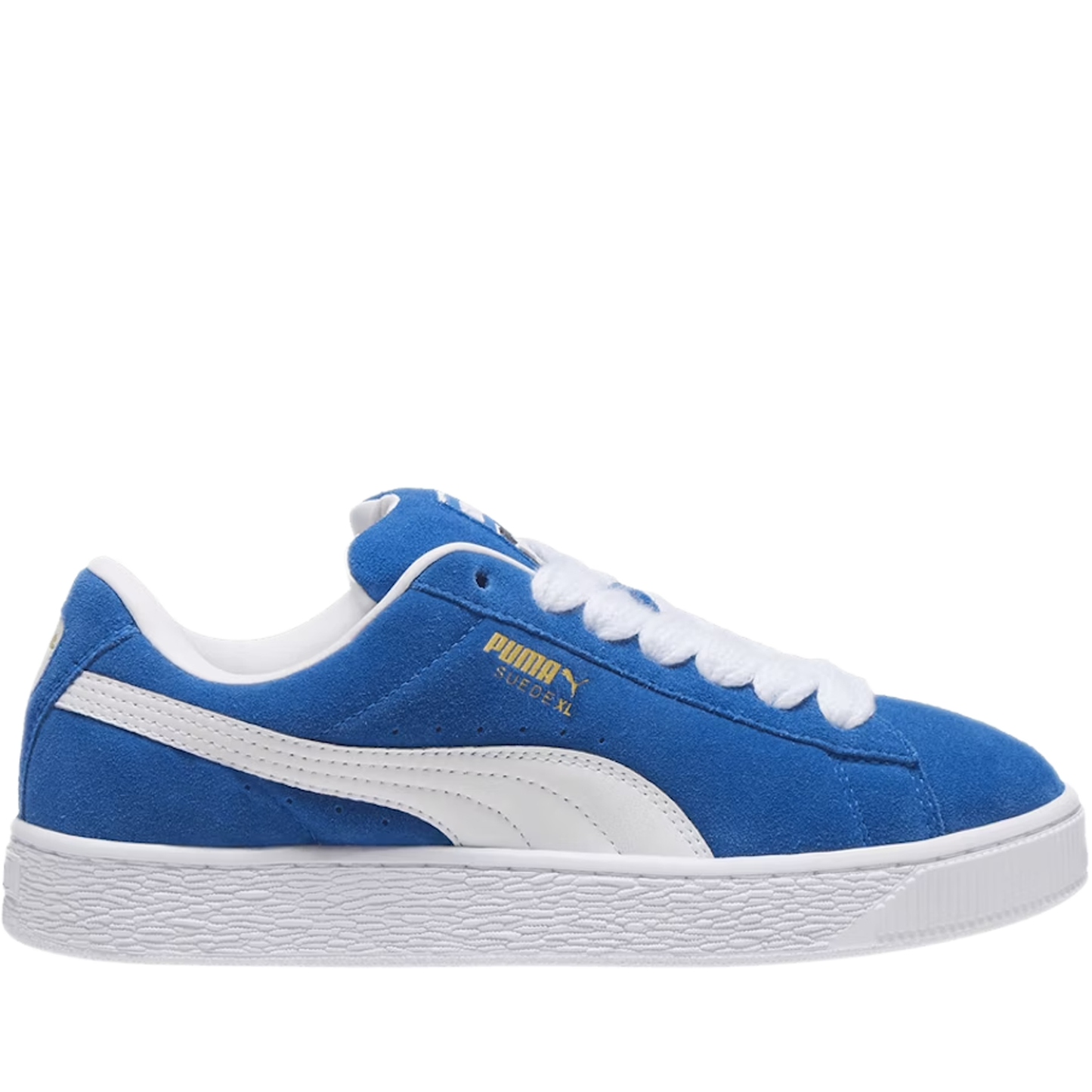 Men's Puma Suede XL Shoes - Blue/ White - Side