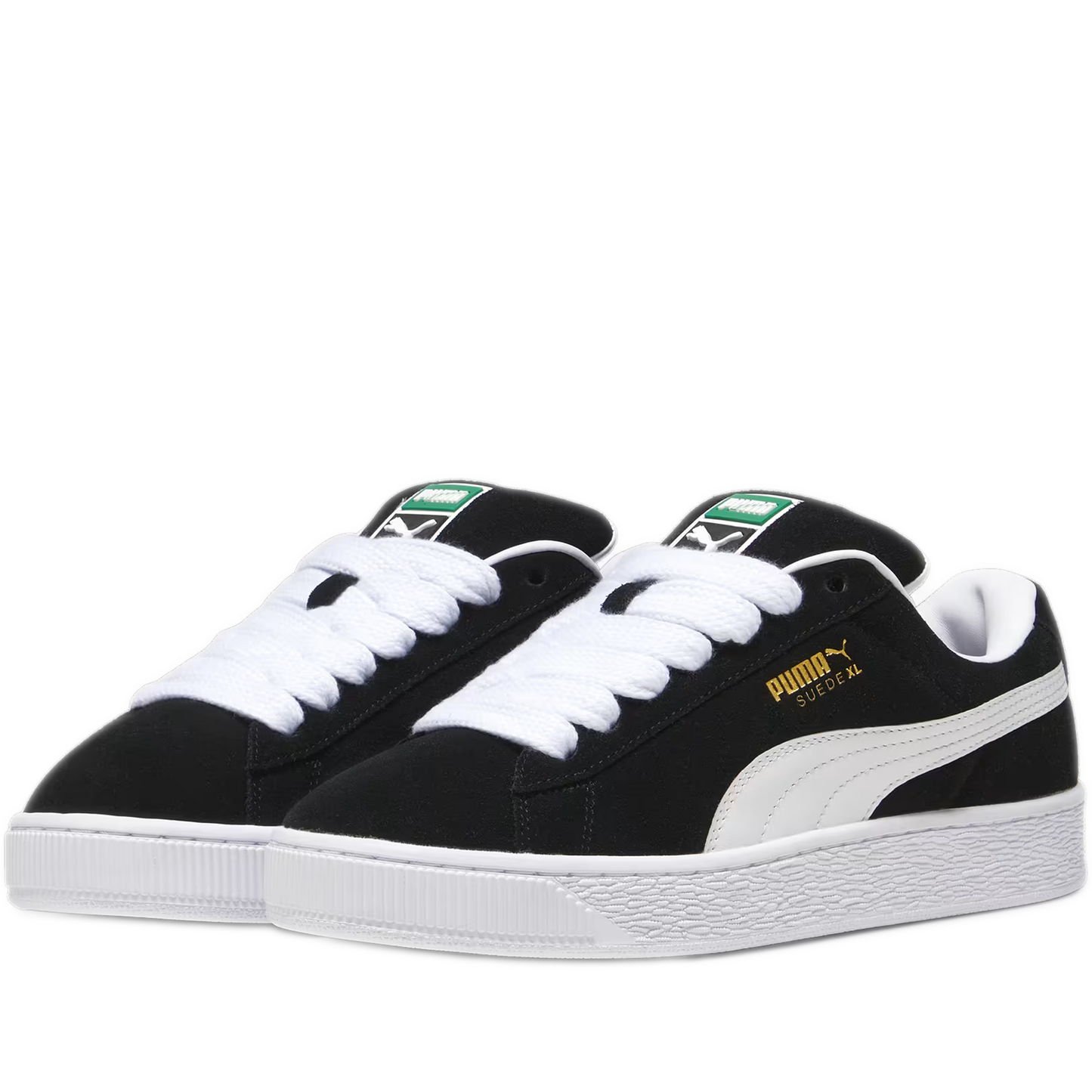 Men's Puma Suede XL Shoes - Black/ White - Front Side