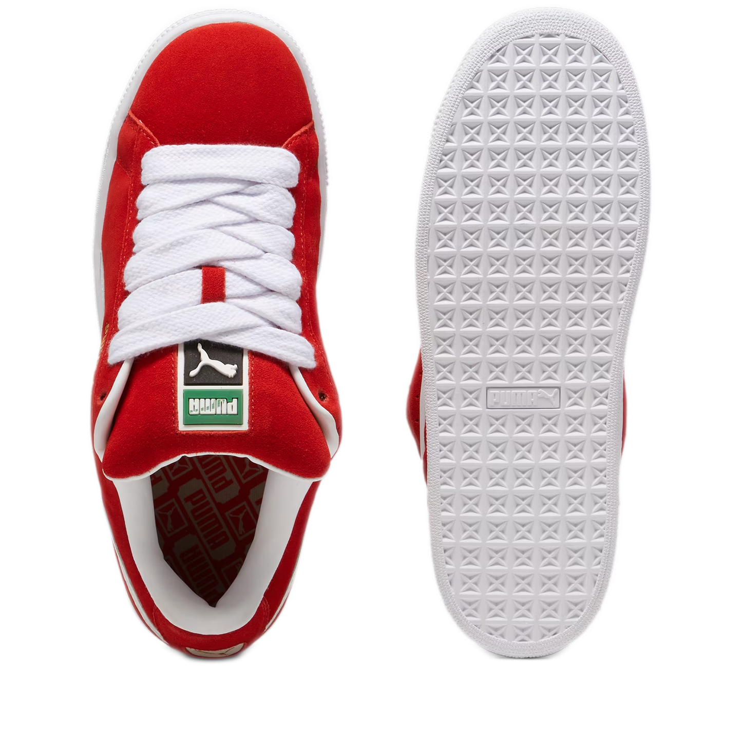 Men's Puma Suede XL Shoes - Red/ White - Top-Outsole