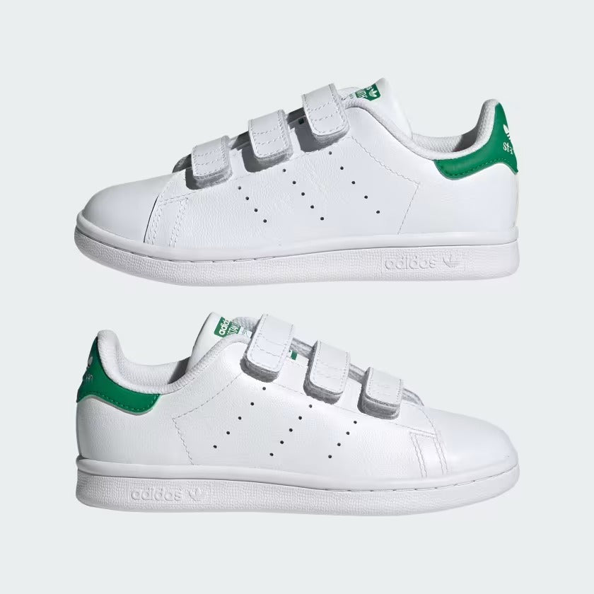 Pre School's Adidas Stan Smith Shoes - White/Green