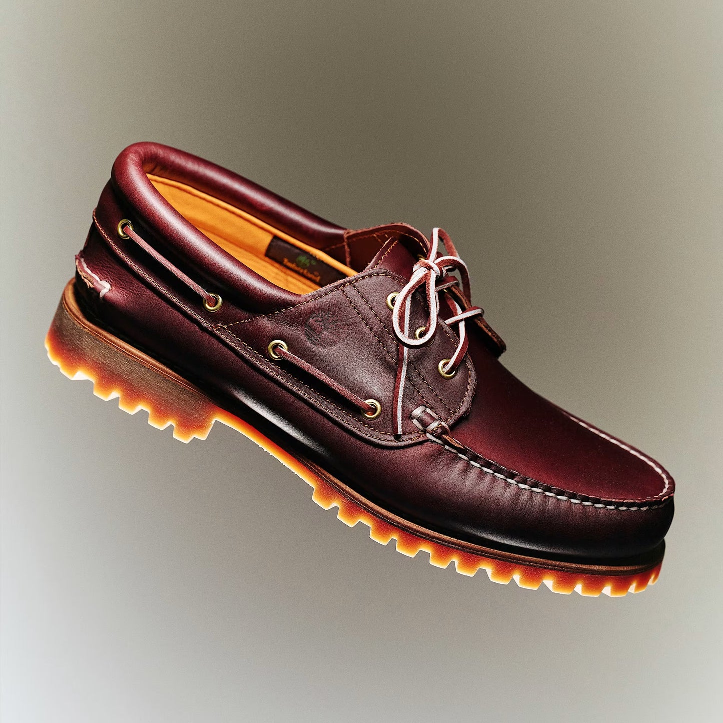 Men's Timberland 3-Eye Lug Boat Shoe - Burgundy