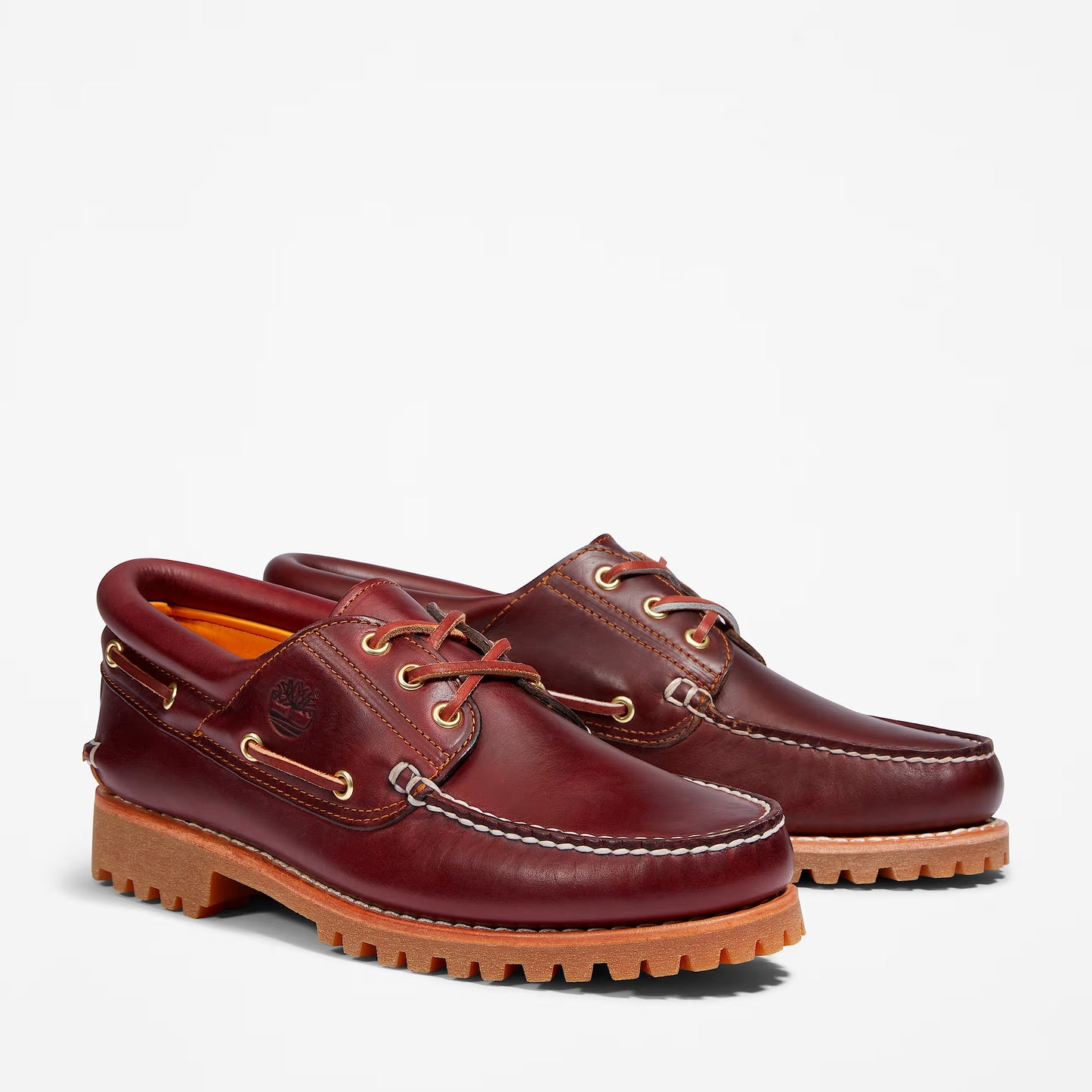 Men's Timberland 3-Eye Lug Boat Shoe - Burgundy