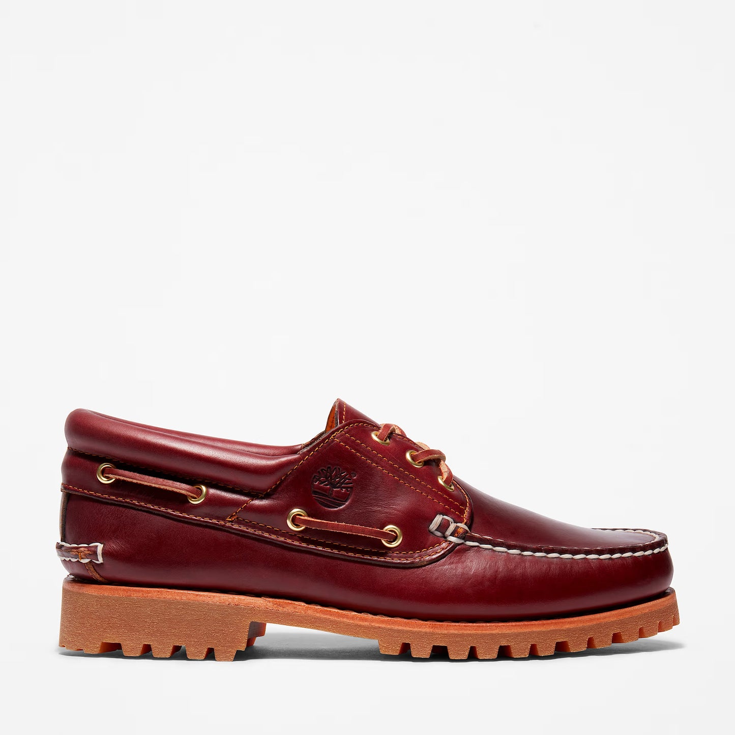 Men's Timberland 3-Eye Lug Boat Shoe - Burgundy