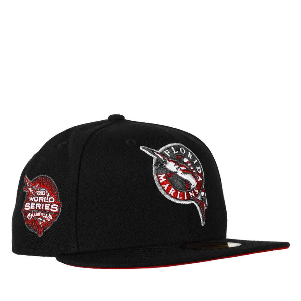New Era Florida Marlins 2003 World Series Champions Patch - 59FIFTY Custom Fitted Hat - Coke