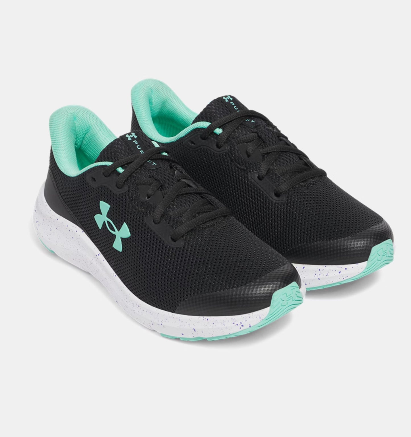 Grade School Under Armour Pursuit 4 - Black/Comet Green
