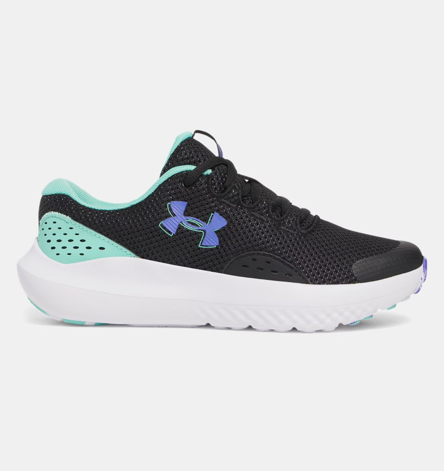 Grade School Under Armour Surge 4 - Black/Comet Green/Virtual Violet