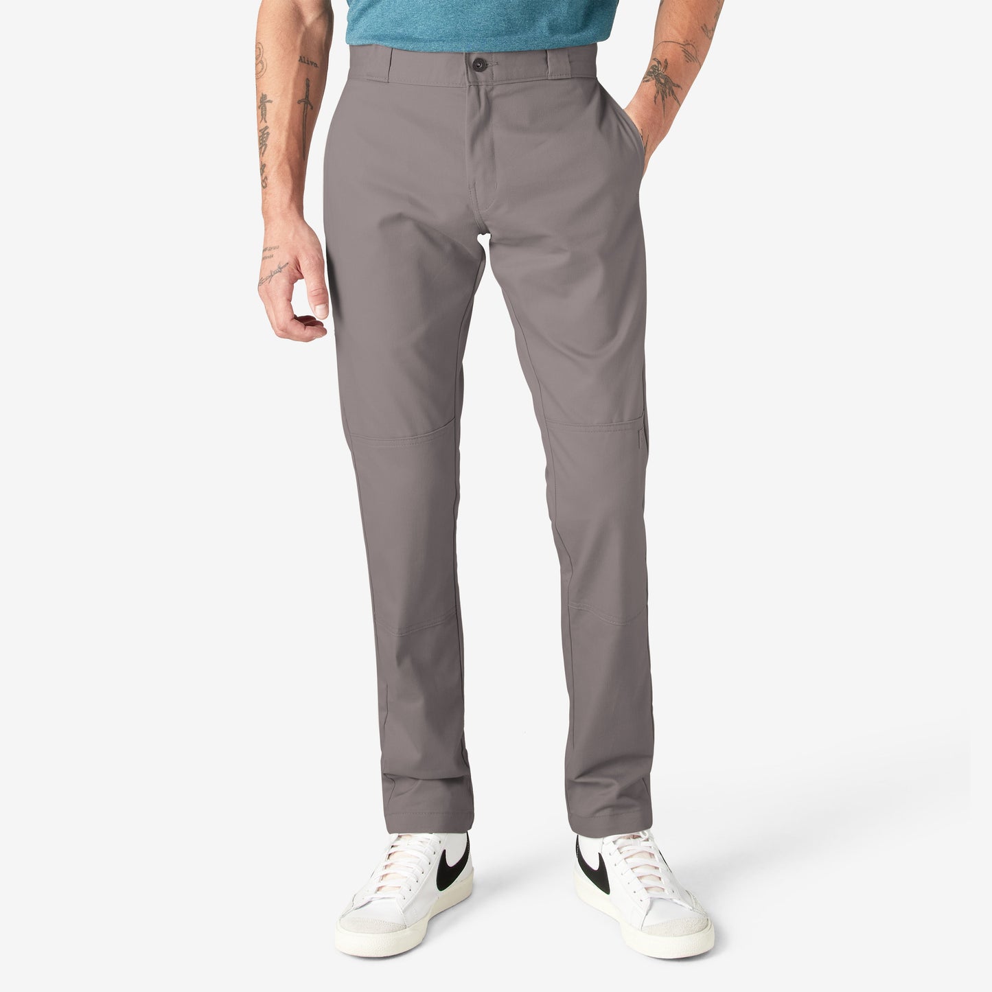 Men's Dickies FLEX Skinny Fit Double Knee Work Pants - Silver