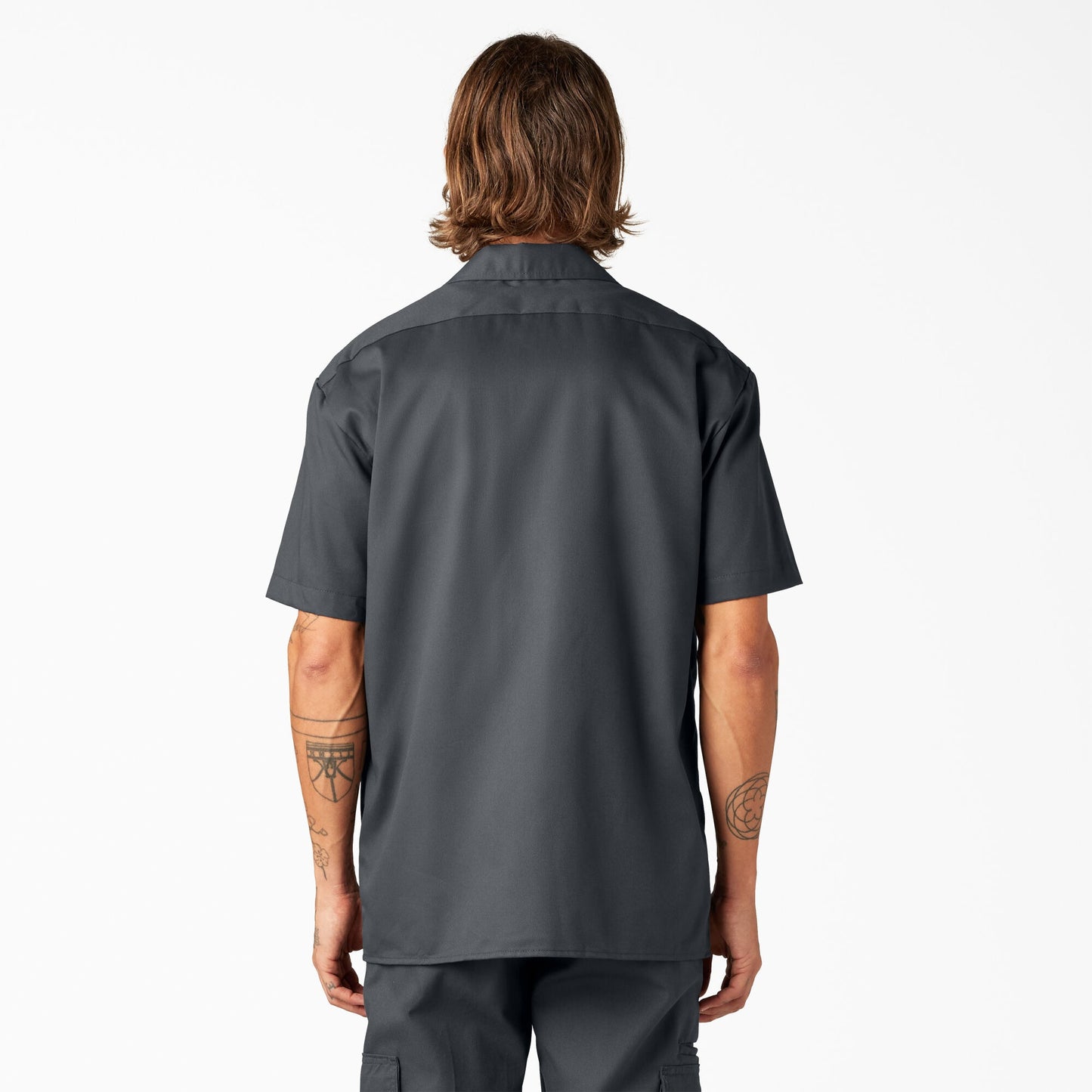 Men's Dickies FLEX Relaxed Fit Short Sleeve Work Shirt - Charcoal