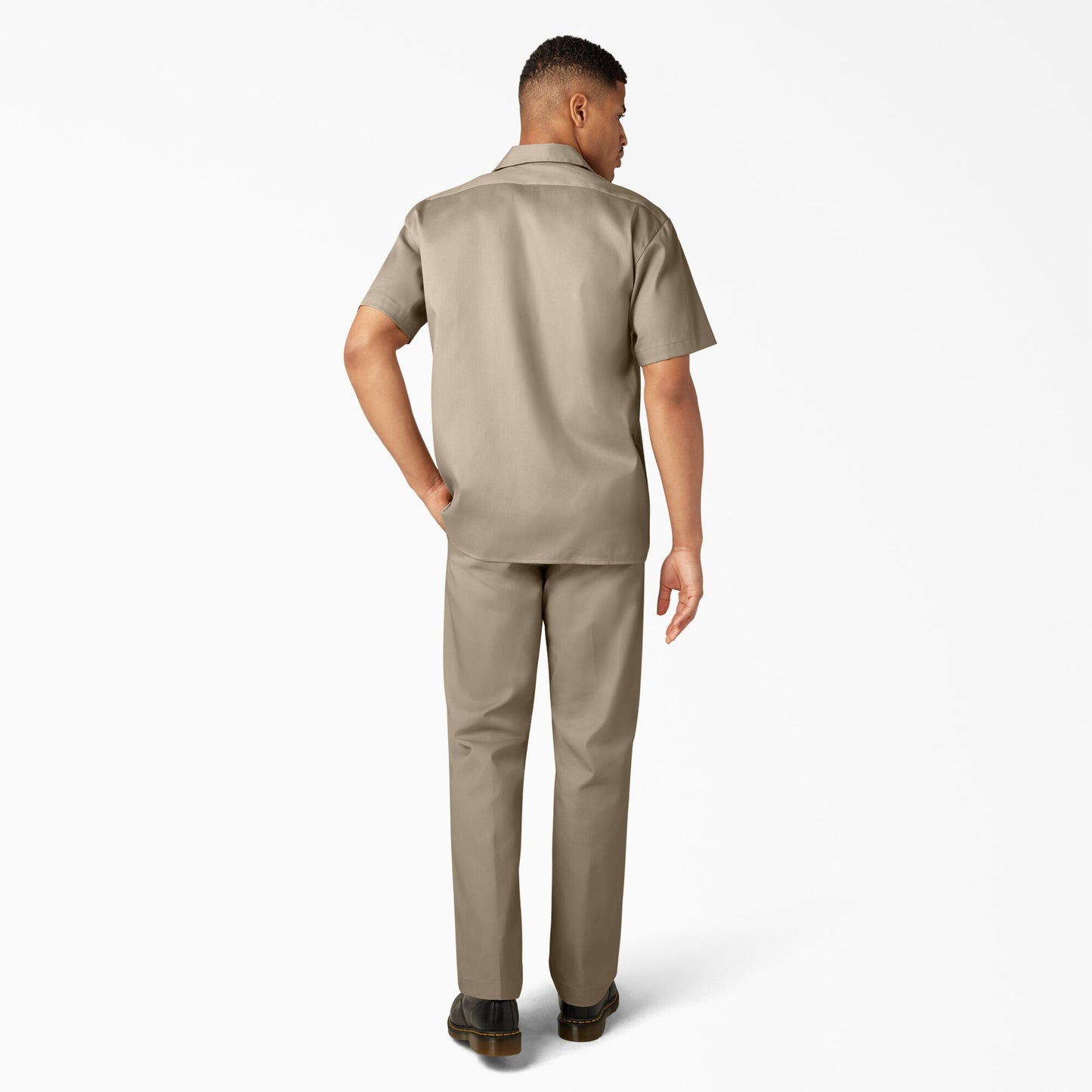 Men's Dickies FLEX Relaxed Fit Short Sleeve Work Shirt - Desert Sand