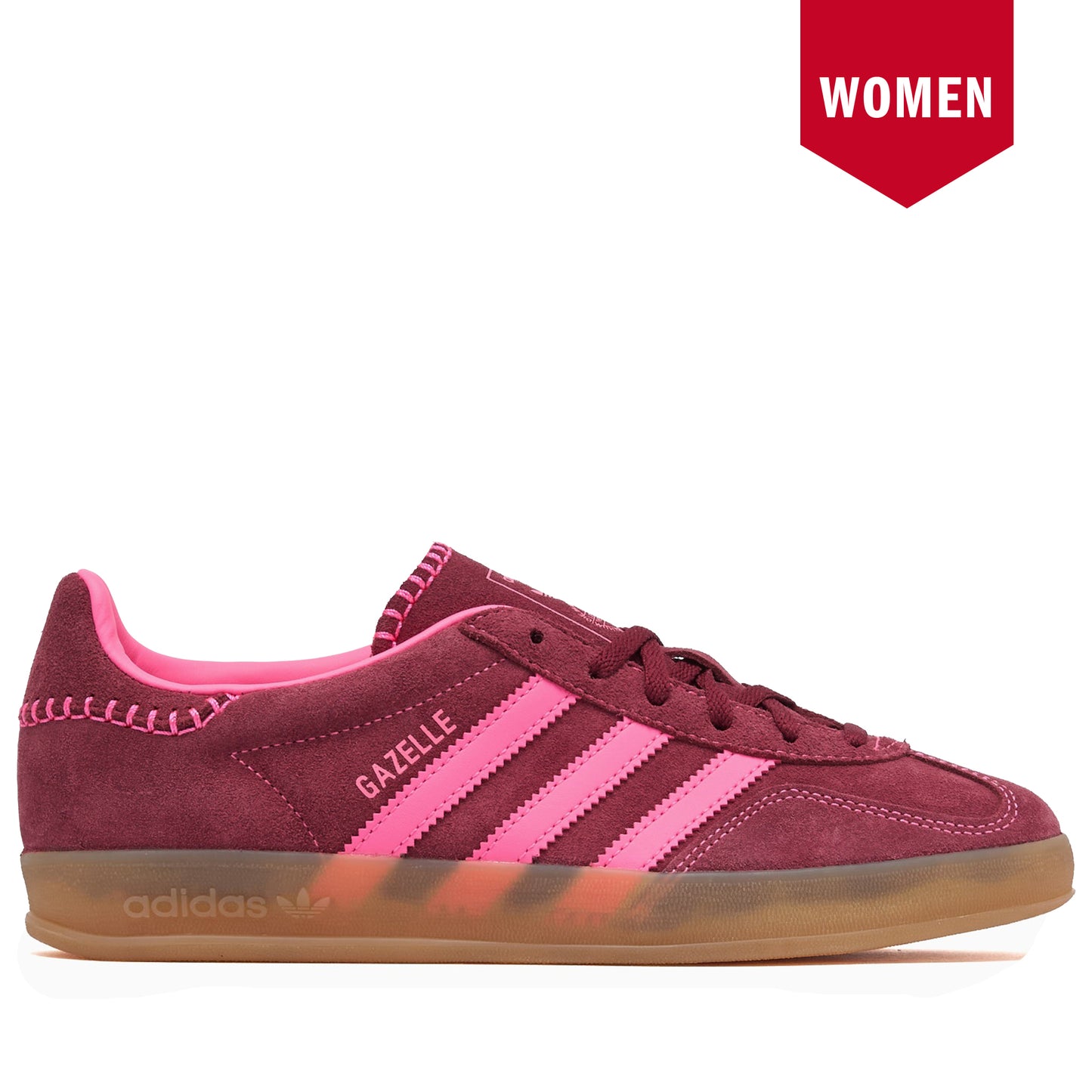 Women's Adidas Gazelle Indoor Shoes - Lucid Pink/Noble Maroon