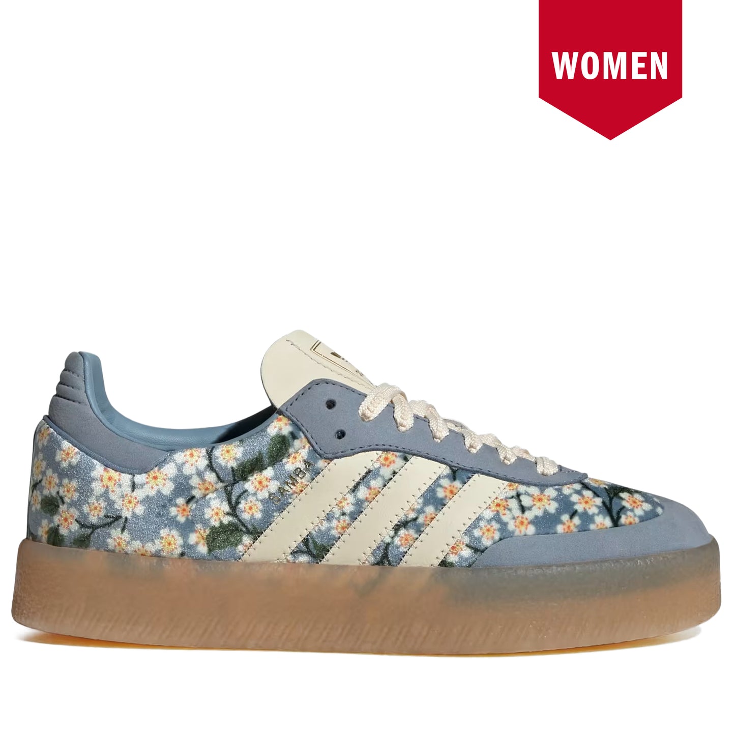 Adidas Sneakers Women's Adidas Sambae X Liberty London blue cream white gold metallic