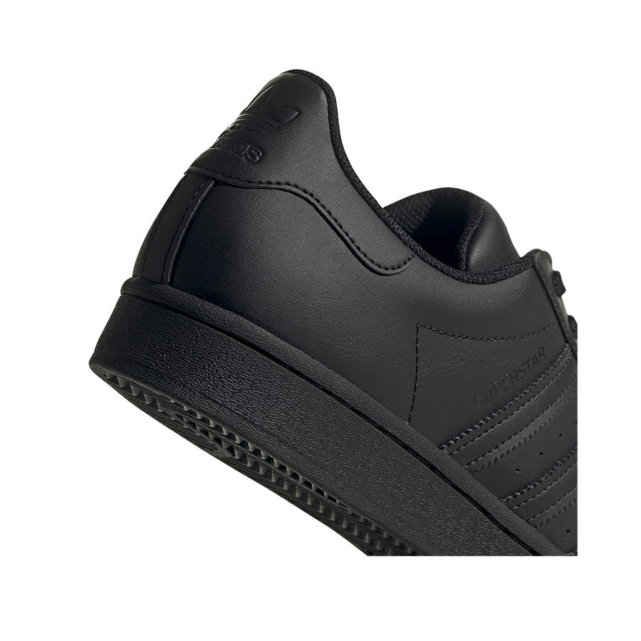 Grade School Adidas Superstar J Shoes - Black/Black