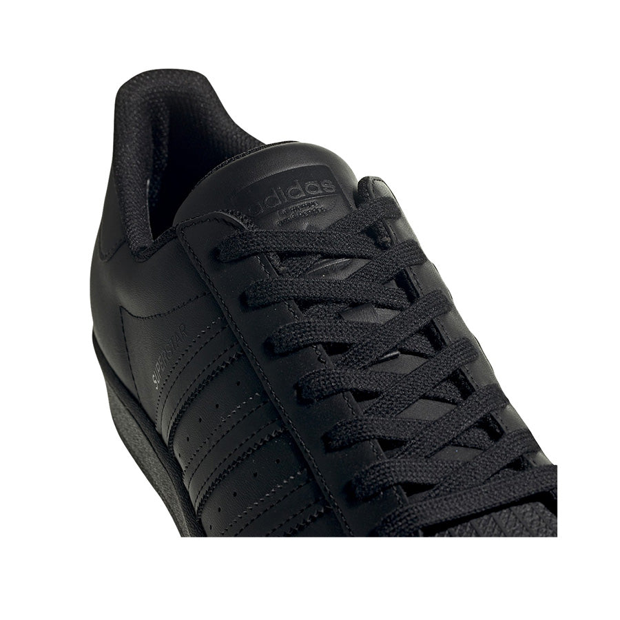 Grade School Adidas Superstar J Shoes - Black/Black