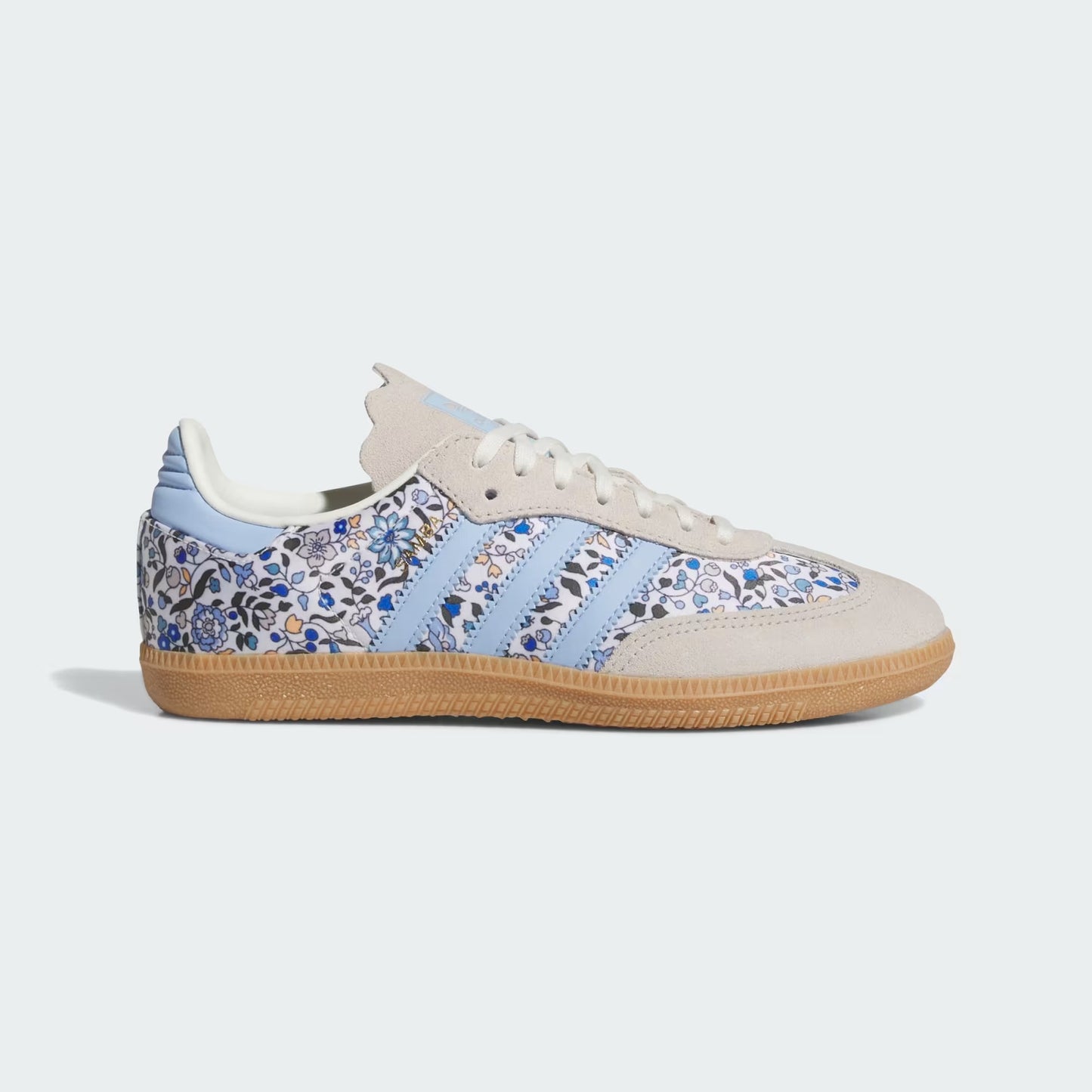 Pre School Adidas Samba OG x Liberty London Shoes - Blue/Off White/Gum
