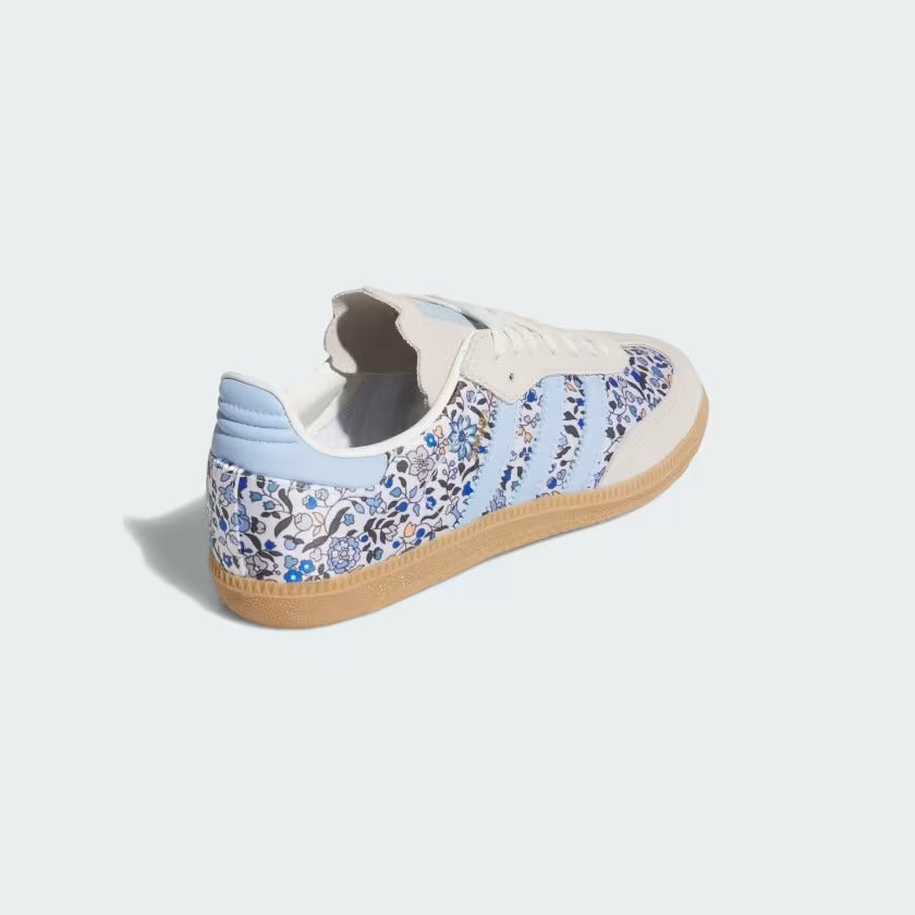 Pre School Adidas Samba OG x Liberty London Shoes - Blue/Off White/Gum