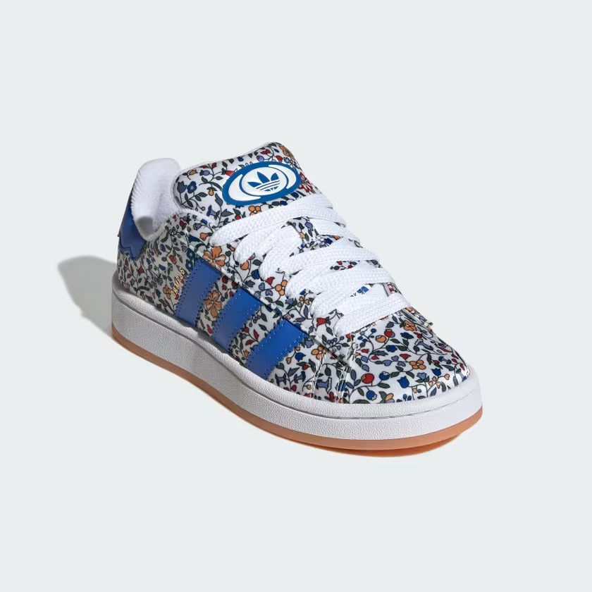 Grade School Adidas Campus 00s X Liberty London Shoes - Blue/Off White