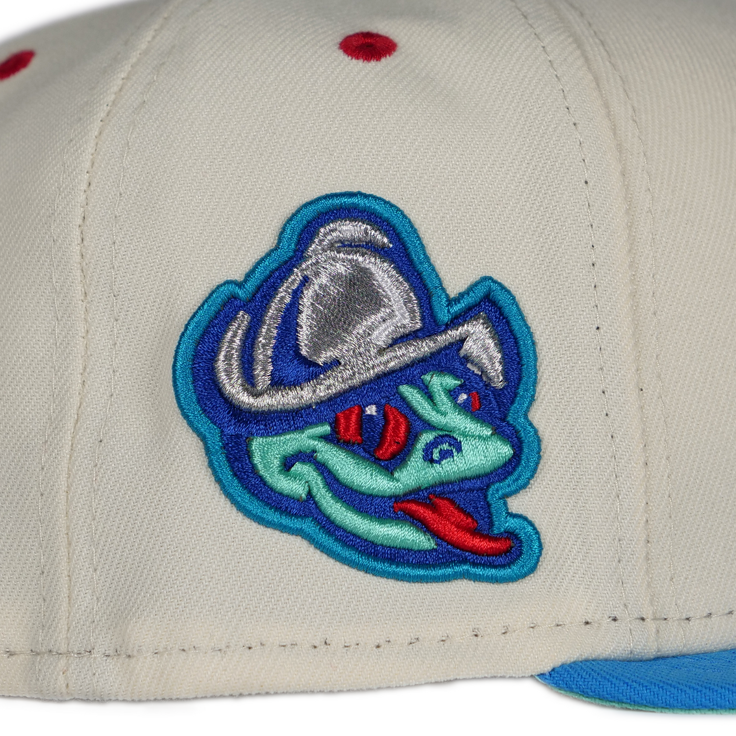 New Era Everett AquaSox 59Fifty Fitted Hat - White/ Blue/ Mint