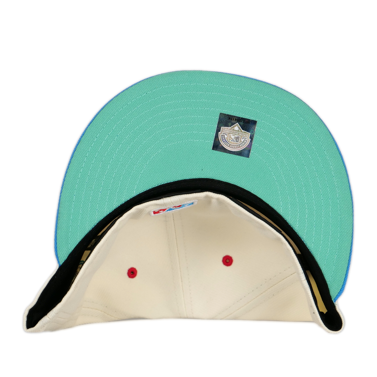 New Era Everett AquaSox 59Fifty Fitted Hat - White/ Blue/ Mint