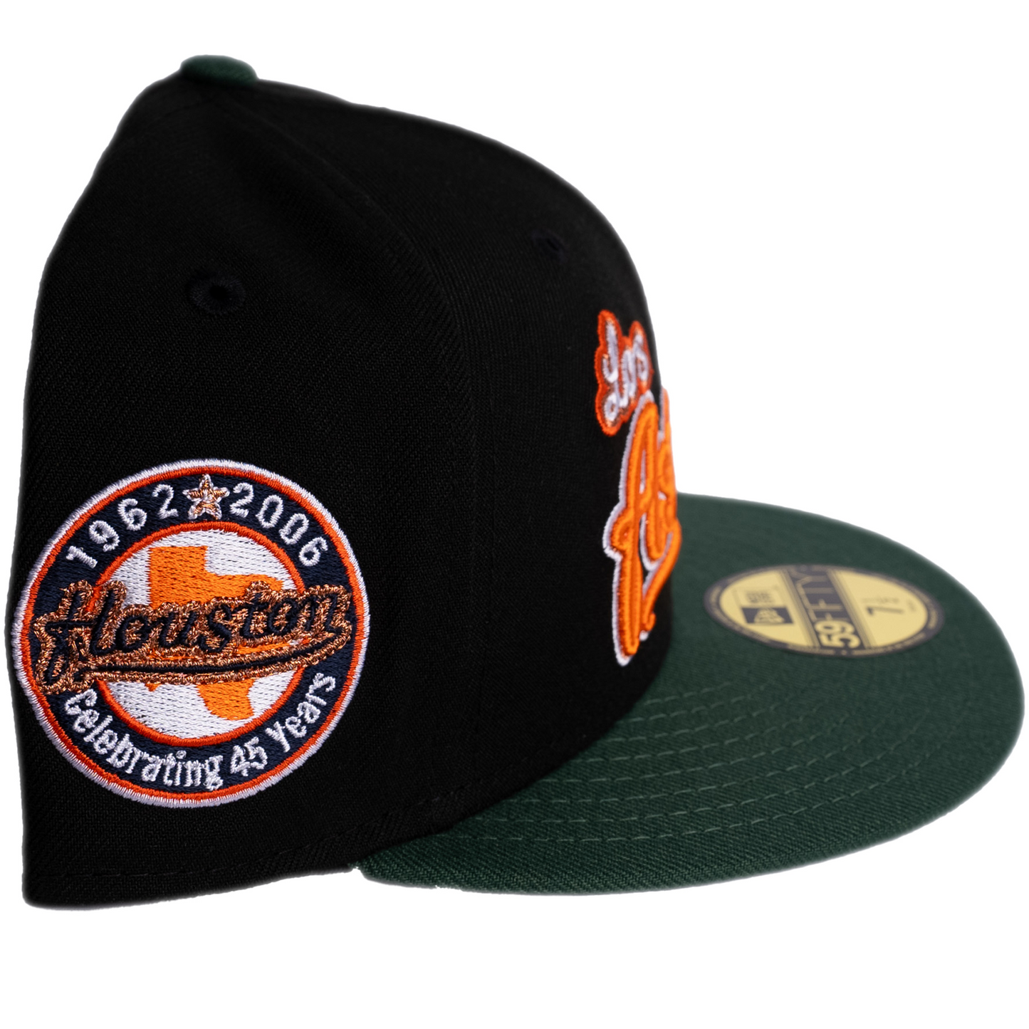 New Era Houston Astros 59Fifty Fitted Hat - Black/ Green