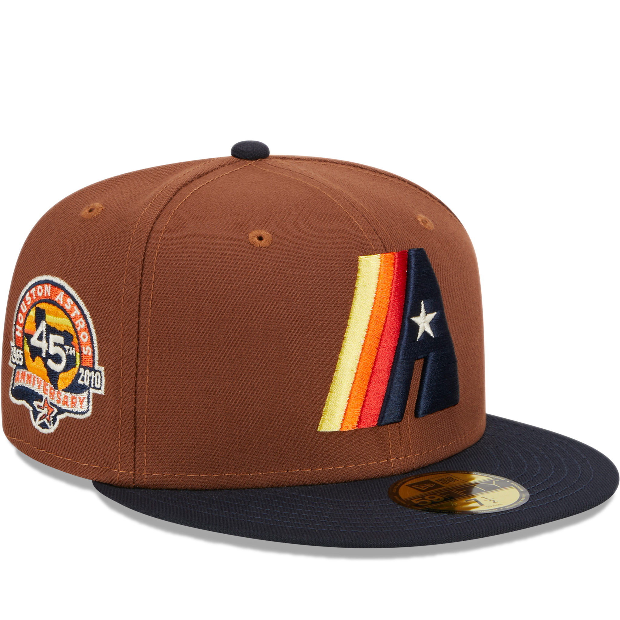 New Era Houston Astros 59FIFTY Fitted Hat - Brown/ Navy – Cool J's Miami