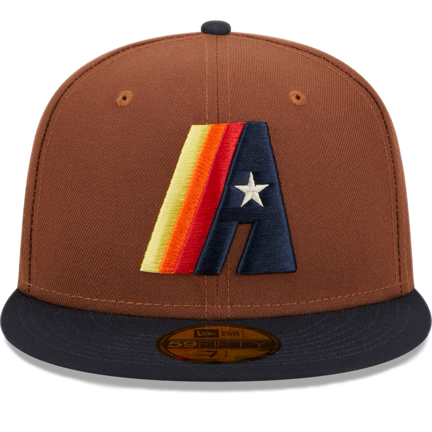 New Era Houston Astros 59FIFTY Fitted Hat - Brown/ Navy
