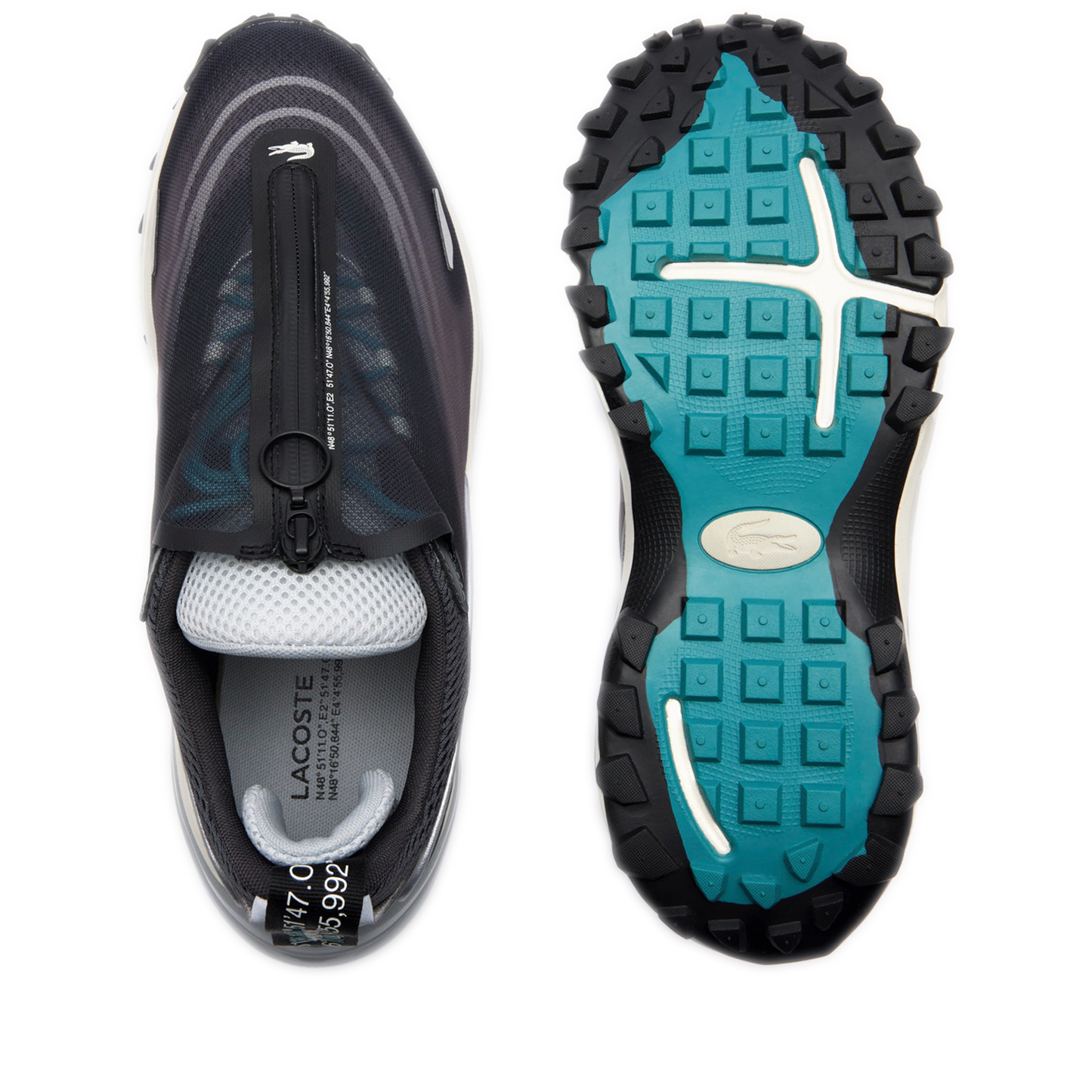 Men's Lacoste Outdoor Audyssor Trail Textile Sneakers - Black/ Dark Grey