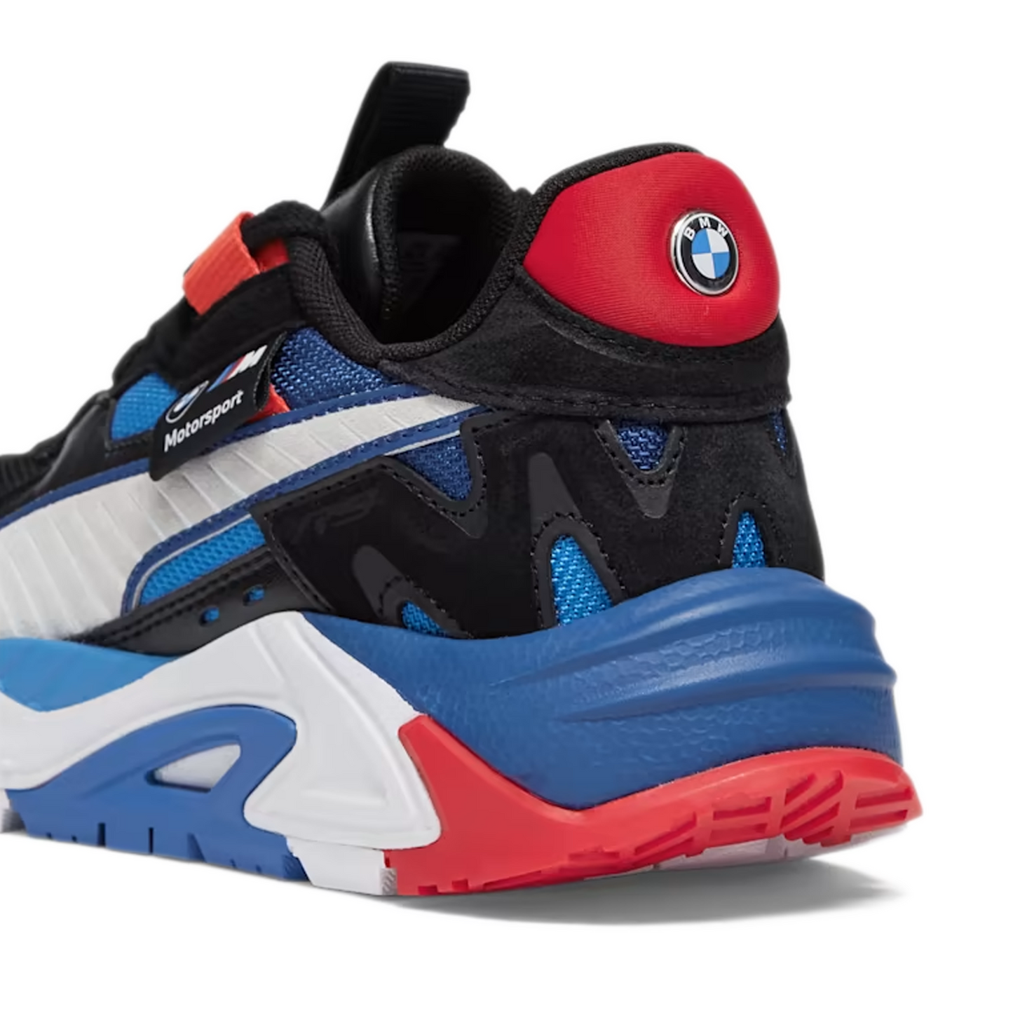 Men's Puma BMW M Motorsport RS-Trck Shoes - Black/ White/ Blue/ Red