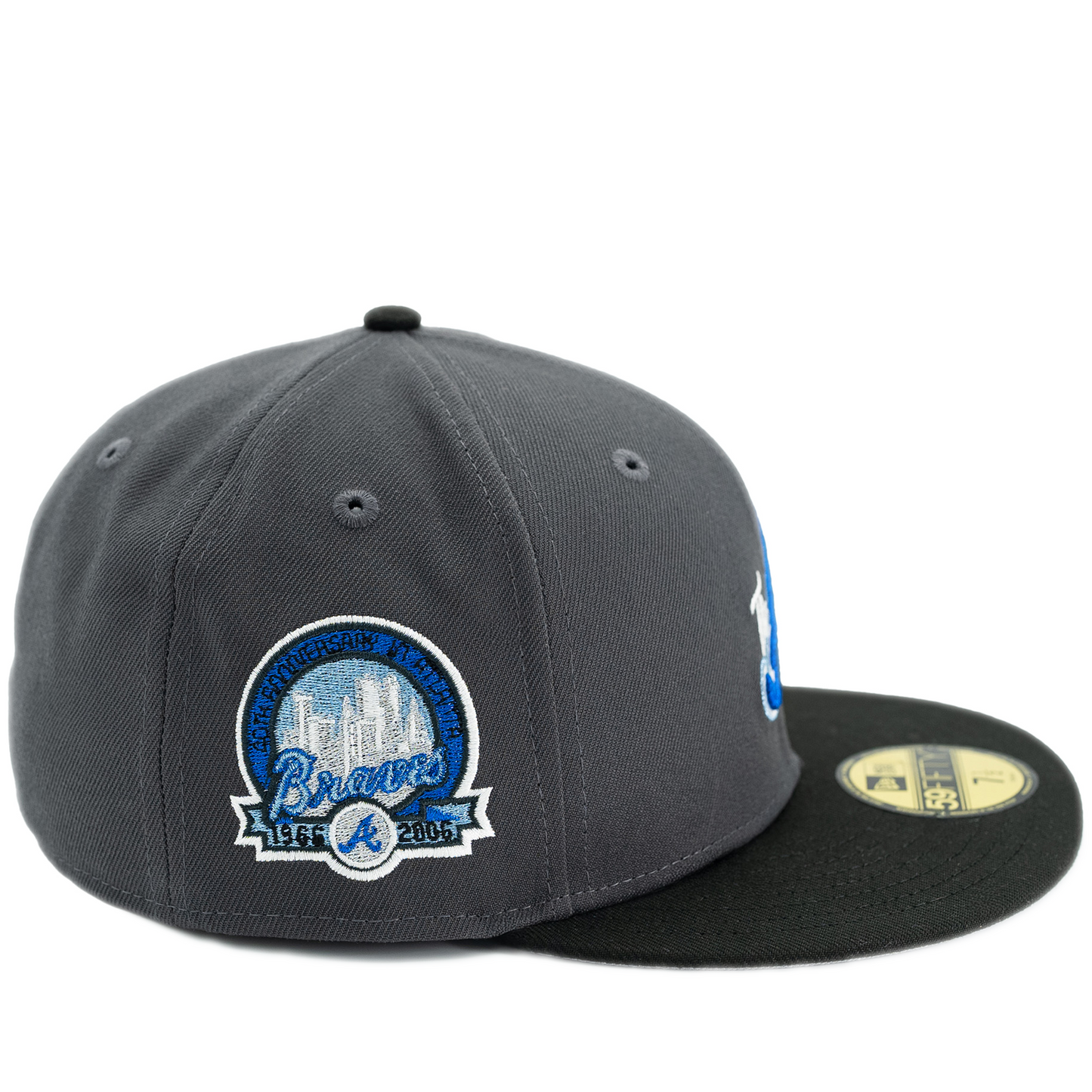 New Era Atlanta Braves 59Fifty Fitted Hat - Dark Graphite/ Black