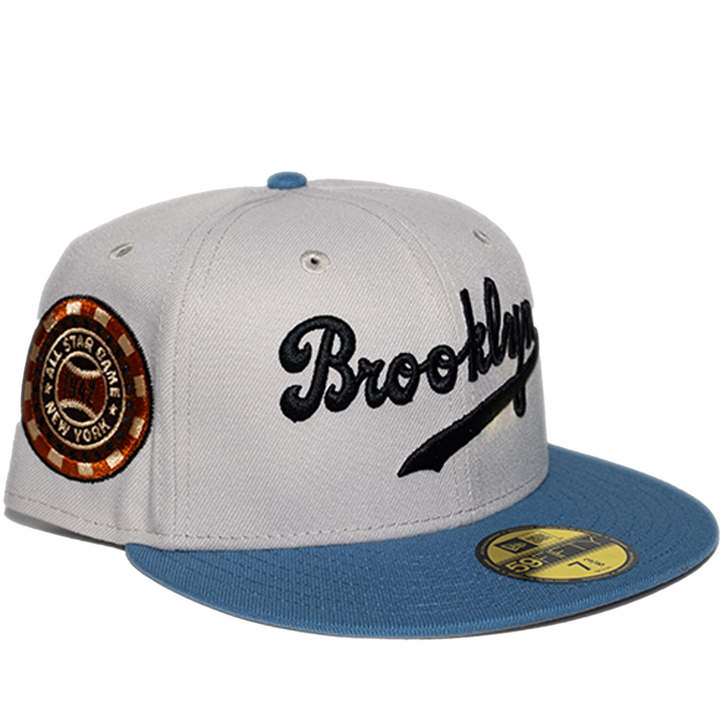 New Era Brooklyn Dodgers 59Fifty Fitted Hat - Stone/Blue