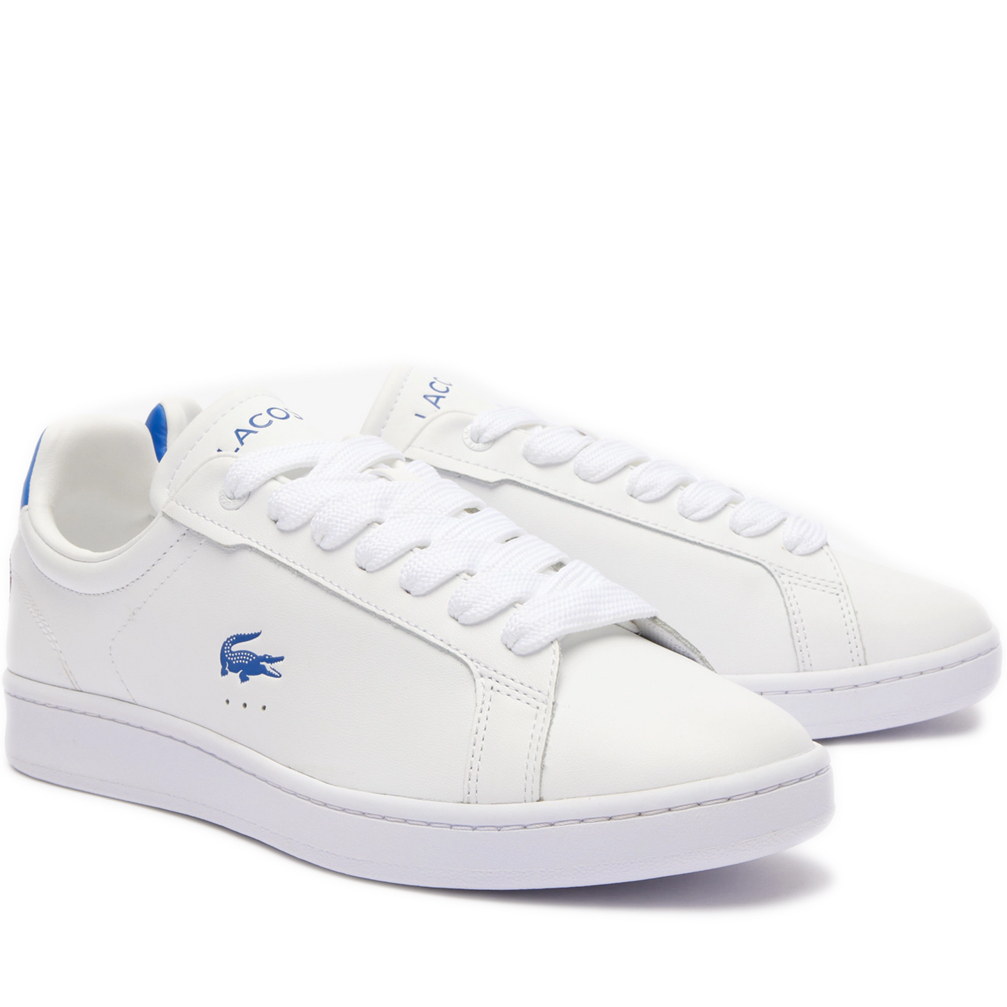 Men's Lacoste Carnaby Pro Leather Trainers - White/ Dark Blue
