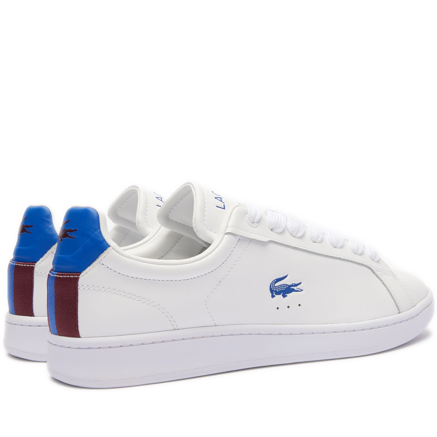 Men's Lacoste Carnaby Pro Leather Trainers - White/ Dark Blue