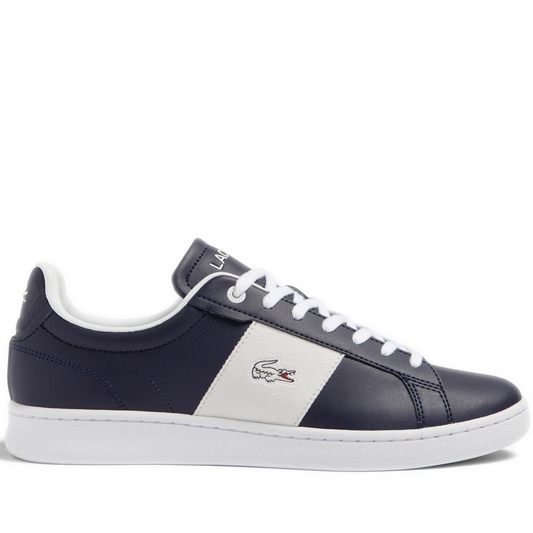 Men's Lacoste Carnaby Pro Leather Trainers - Navy/ White