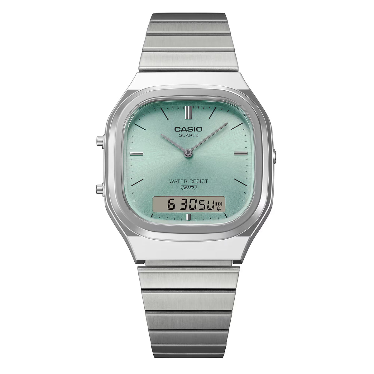Casio Vintage Analog - Digital - Silver / Green