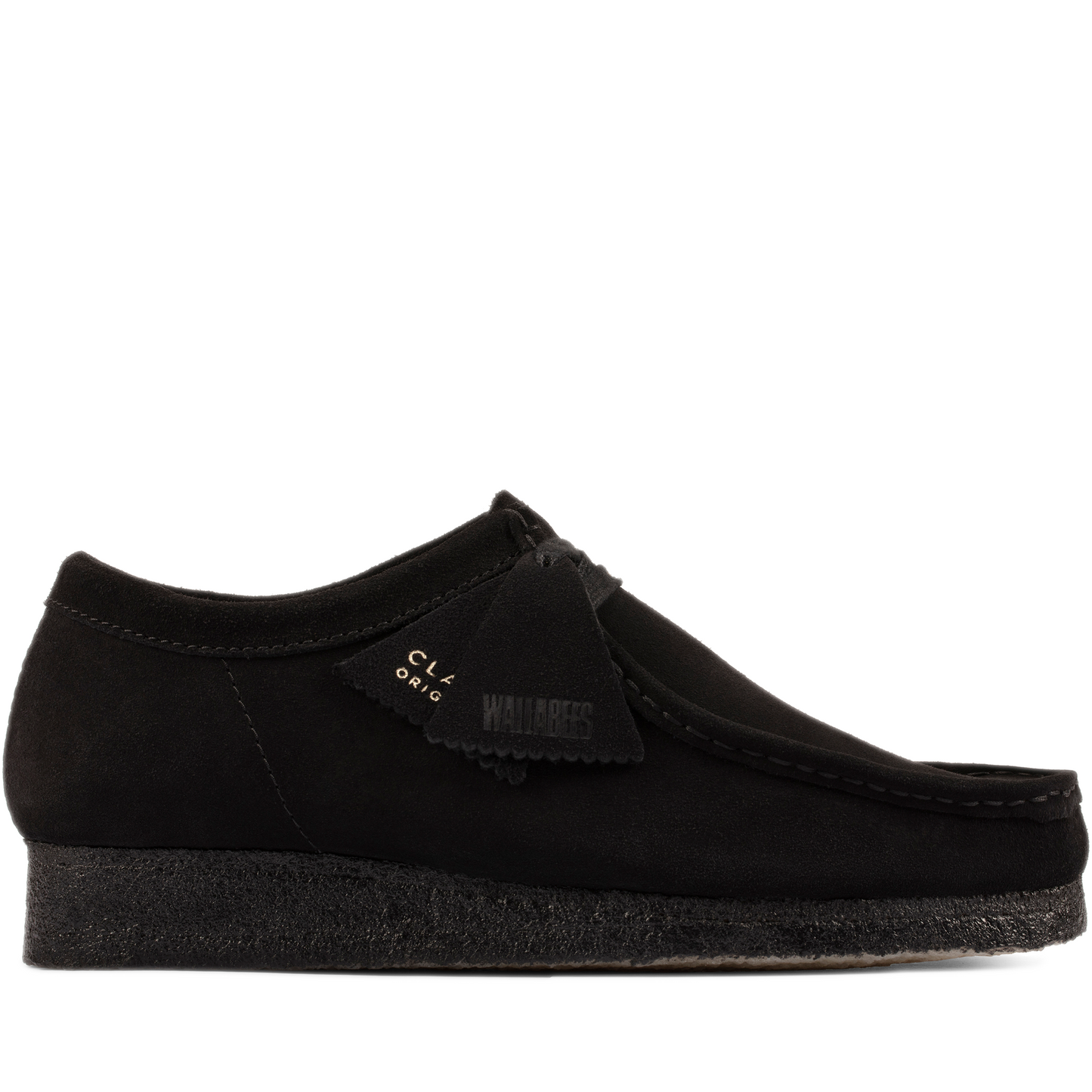 Men's Clarks Wallabee Low - Black Suede