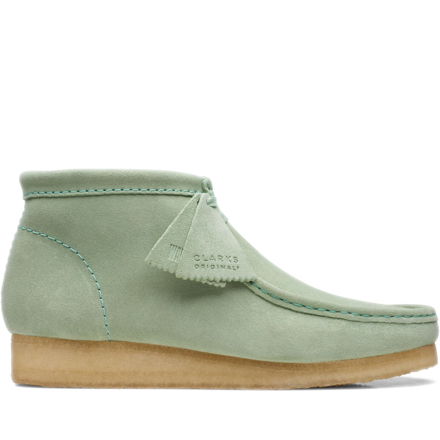 Men's Clarks Wallabee Boot - Green Suede
