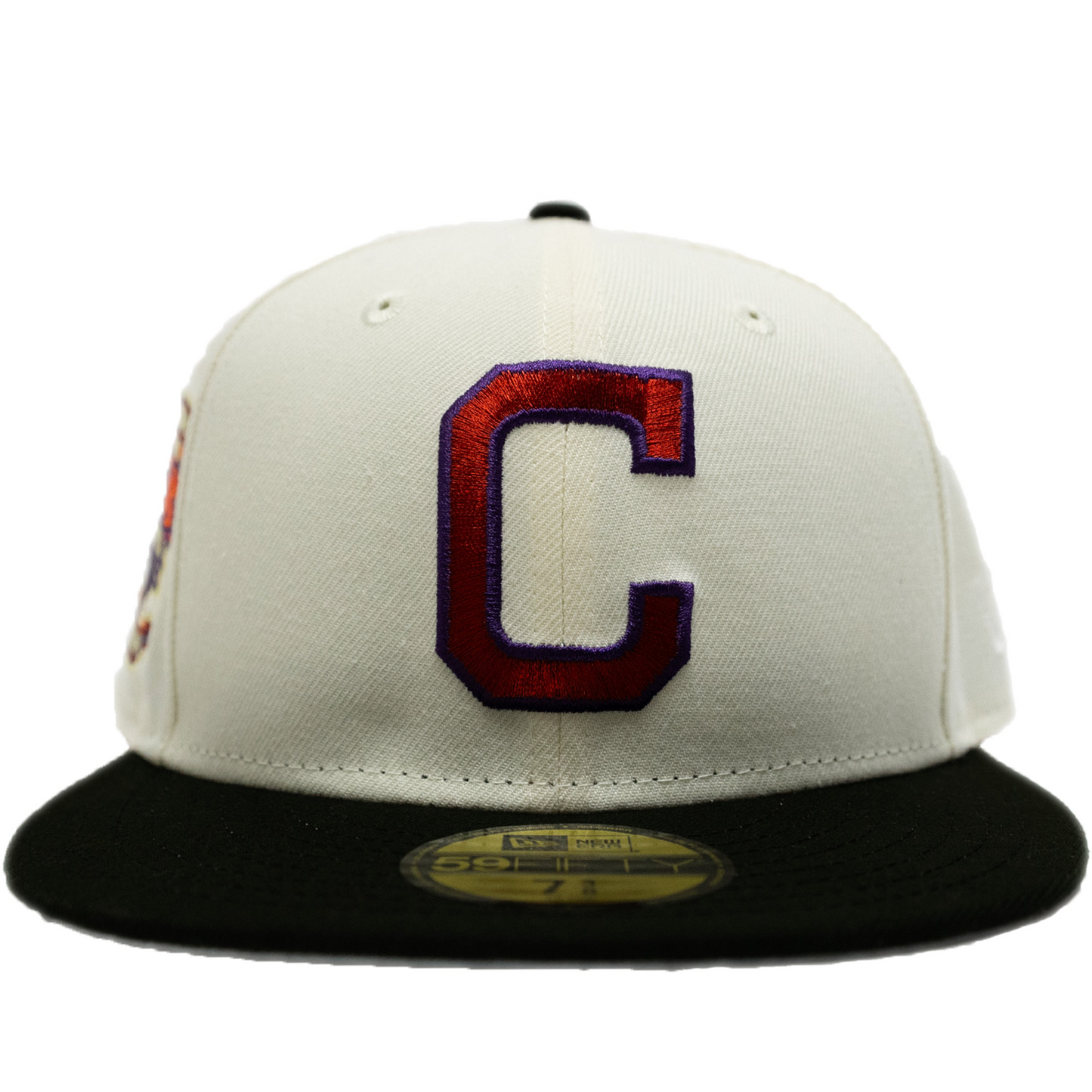 New Era Cleveland Indians 59FIFTY Hat - Off White/ Black