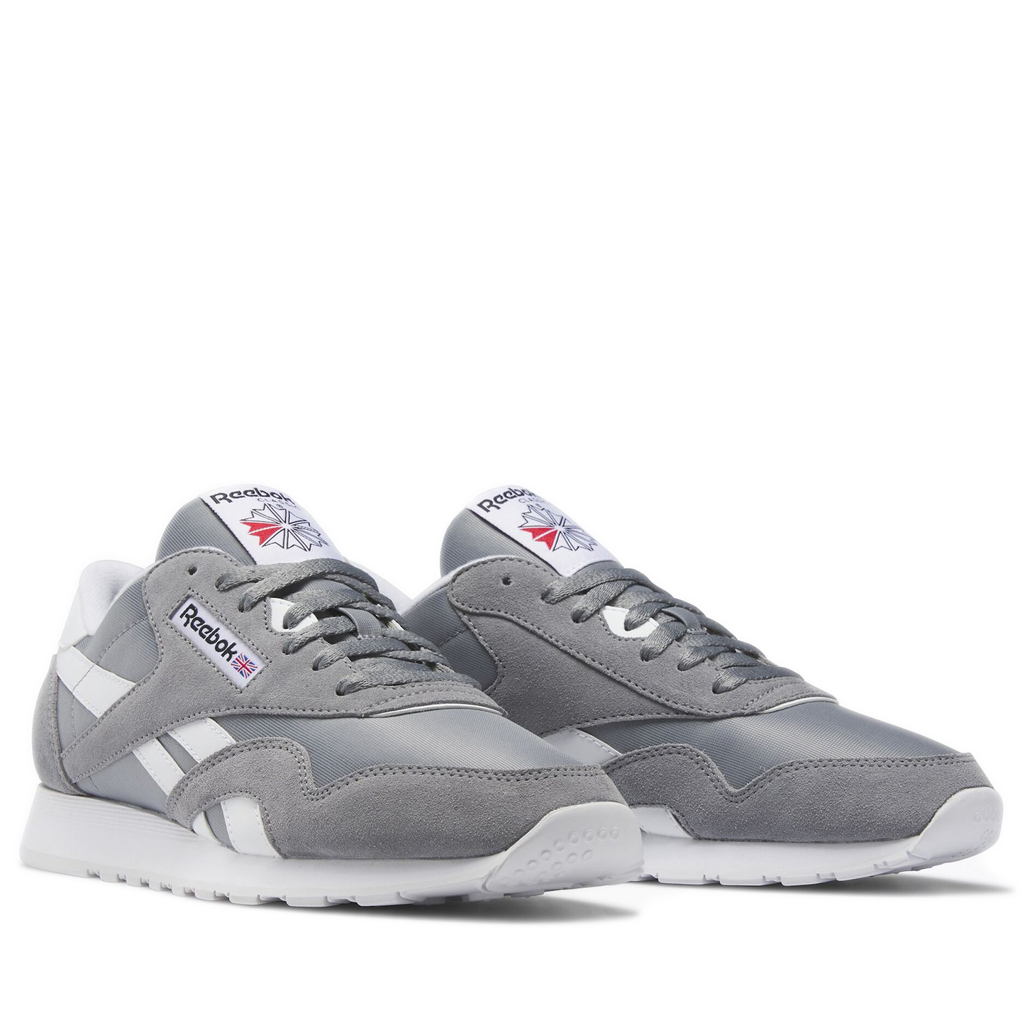 Men's Reebok Classic Nylon Shoes - Pure Grey 5 /Footwear White