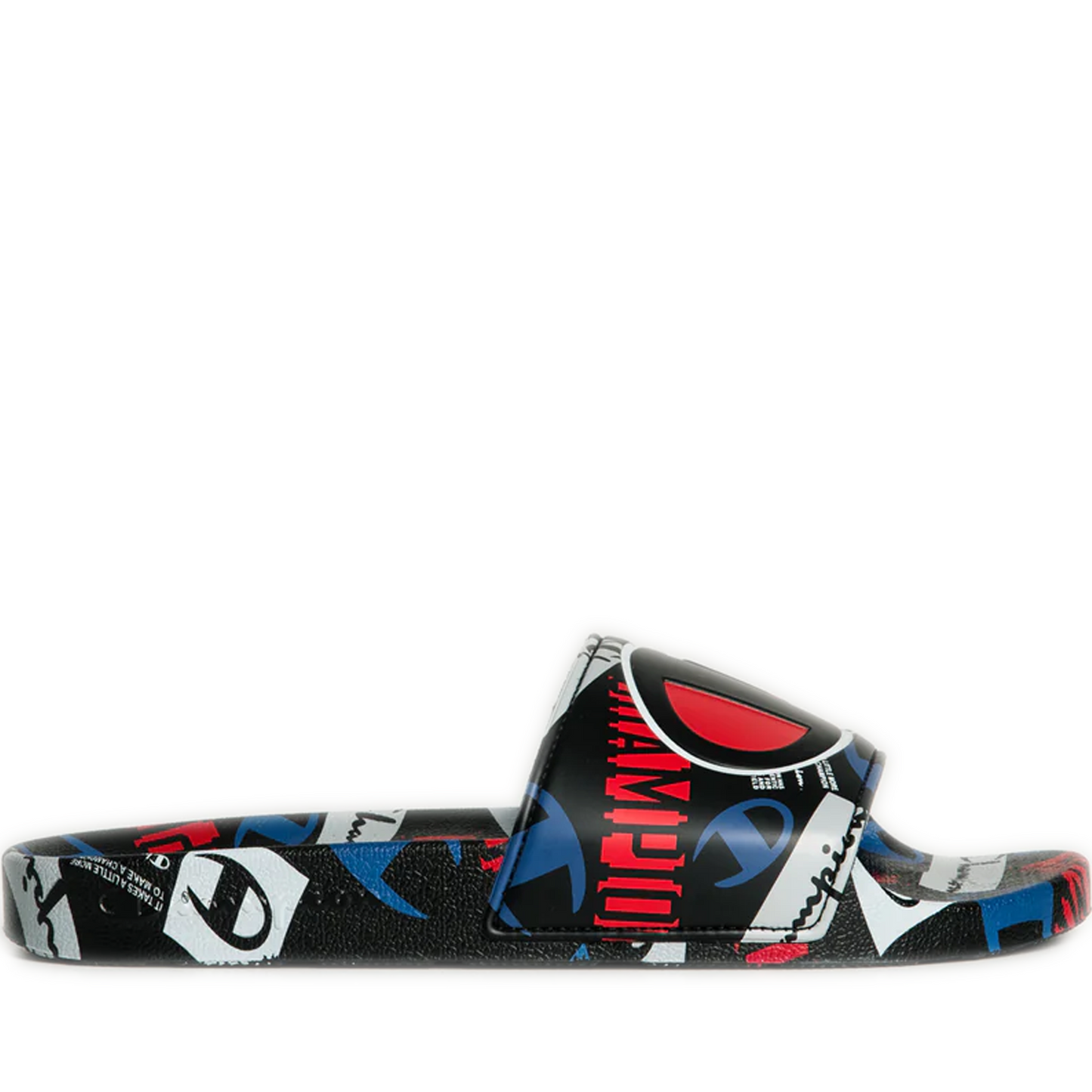 Men's Champion IPO C Logo Slides - Black/ Multicolor
