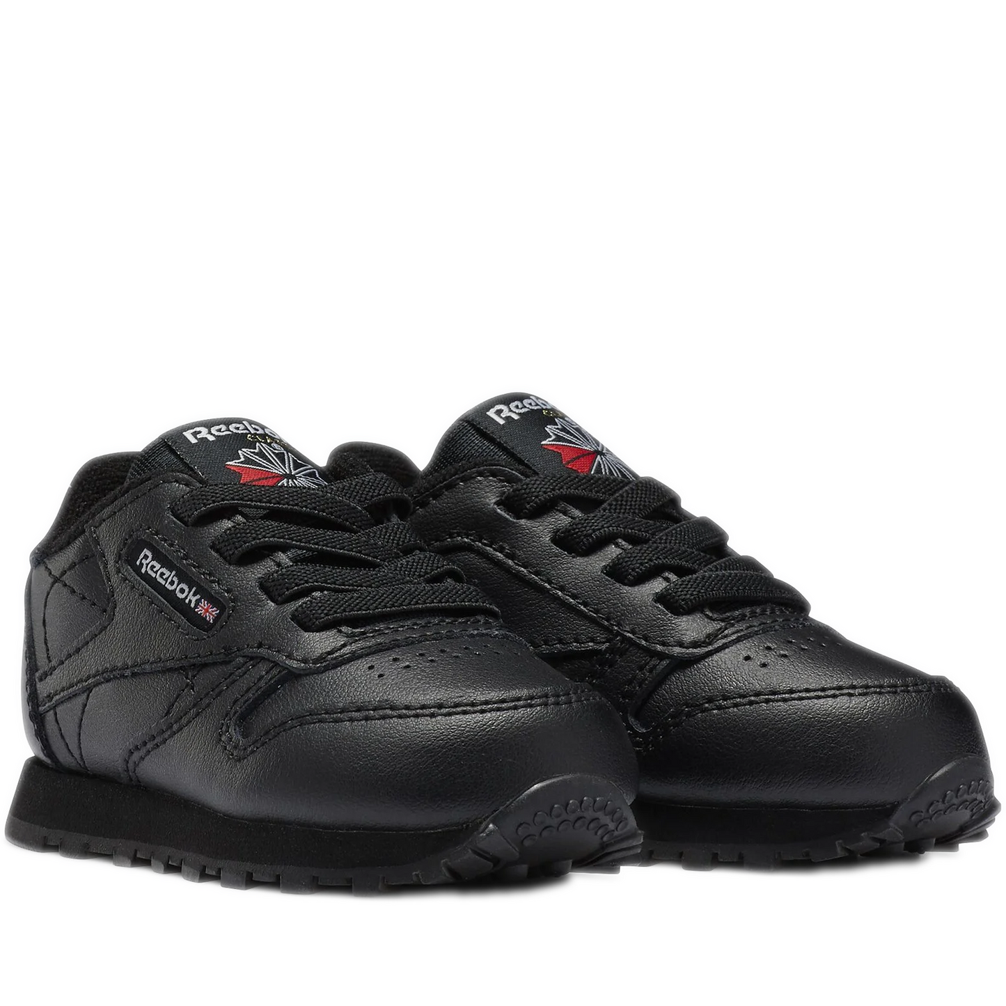 Pre School Reebok Classic Leather Shoes - Black Front Side
