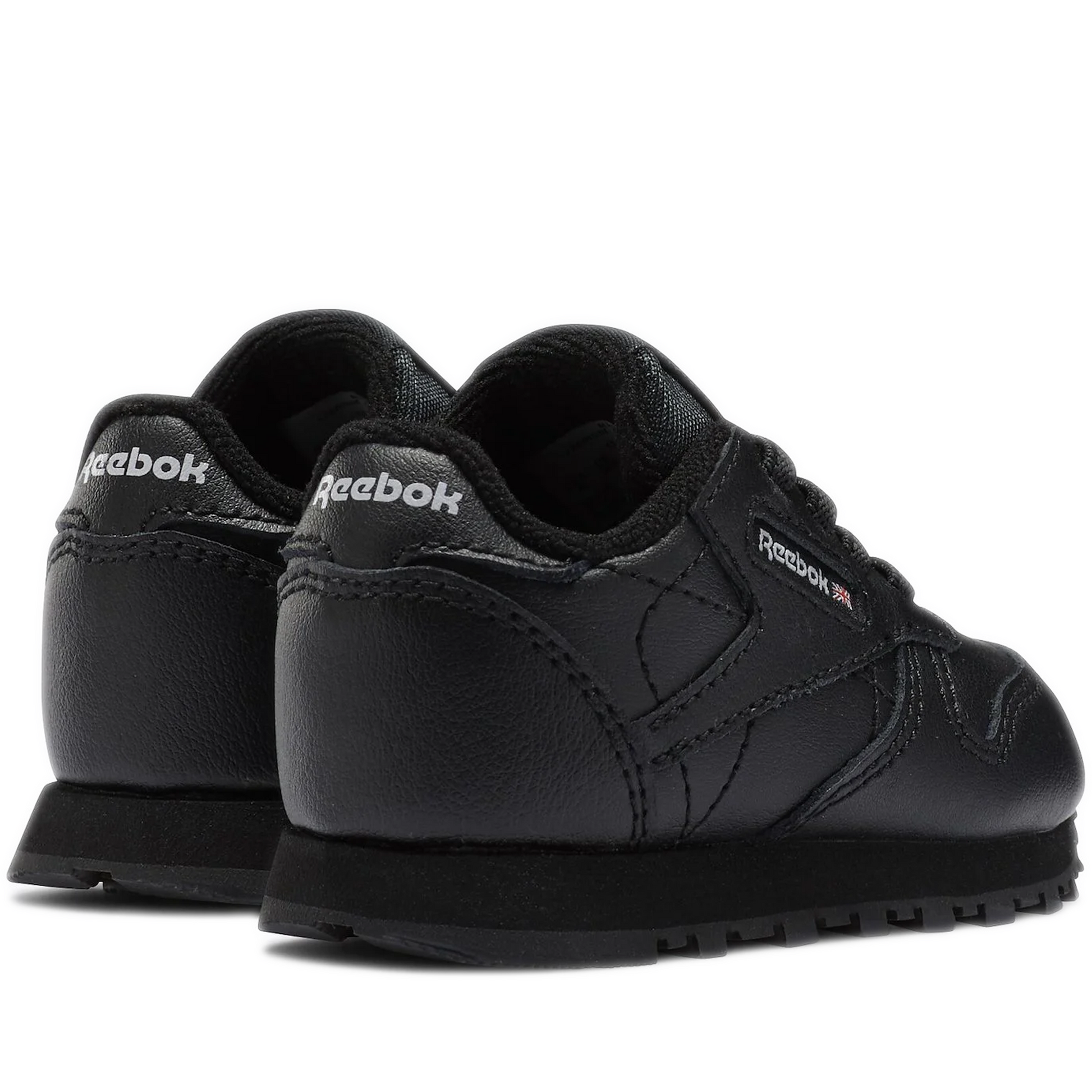 Pre School Reebok Classic Leather Shoes - Black Heel Side