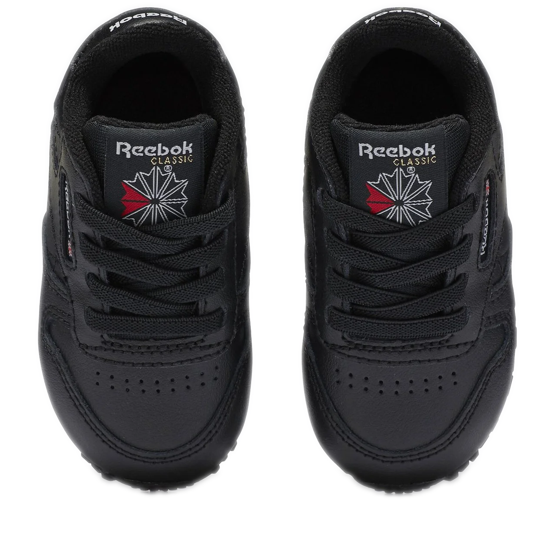 Pre School Reebok Classic Leather Shoes - Black Top View