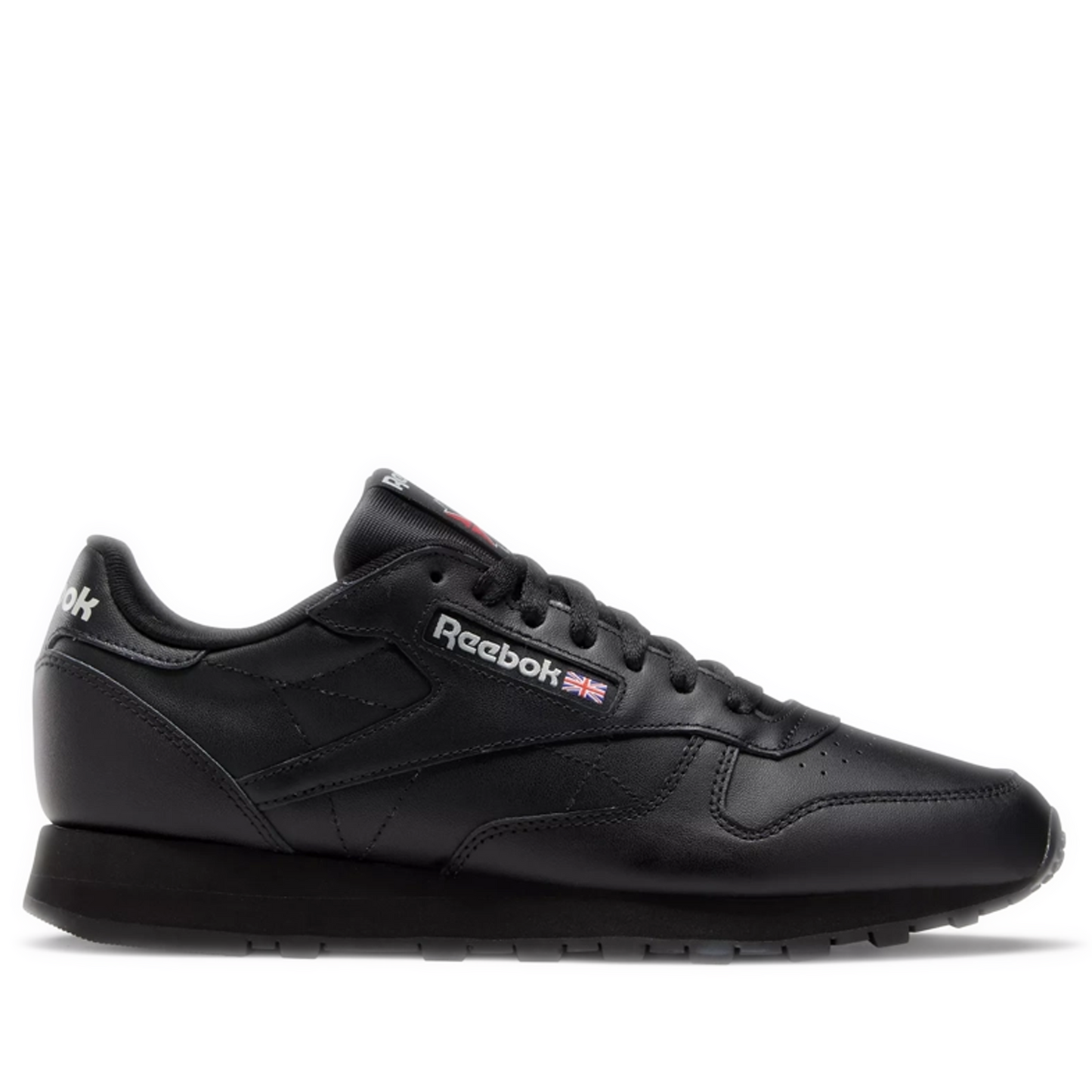 Men's Reebok Classic Leather Shoes - Core Black/Pure Grey 5 Side