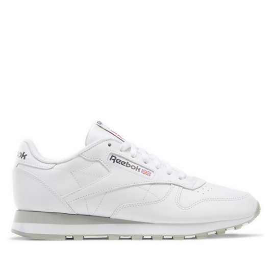 Men's Reebok Classic Leather Shoes - White/Pure Grey