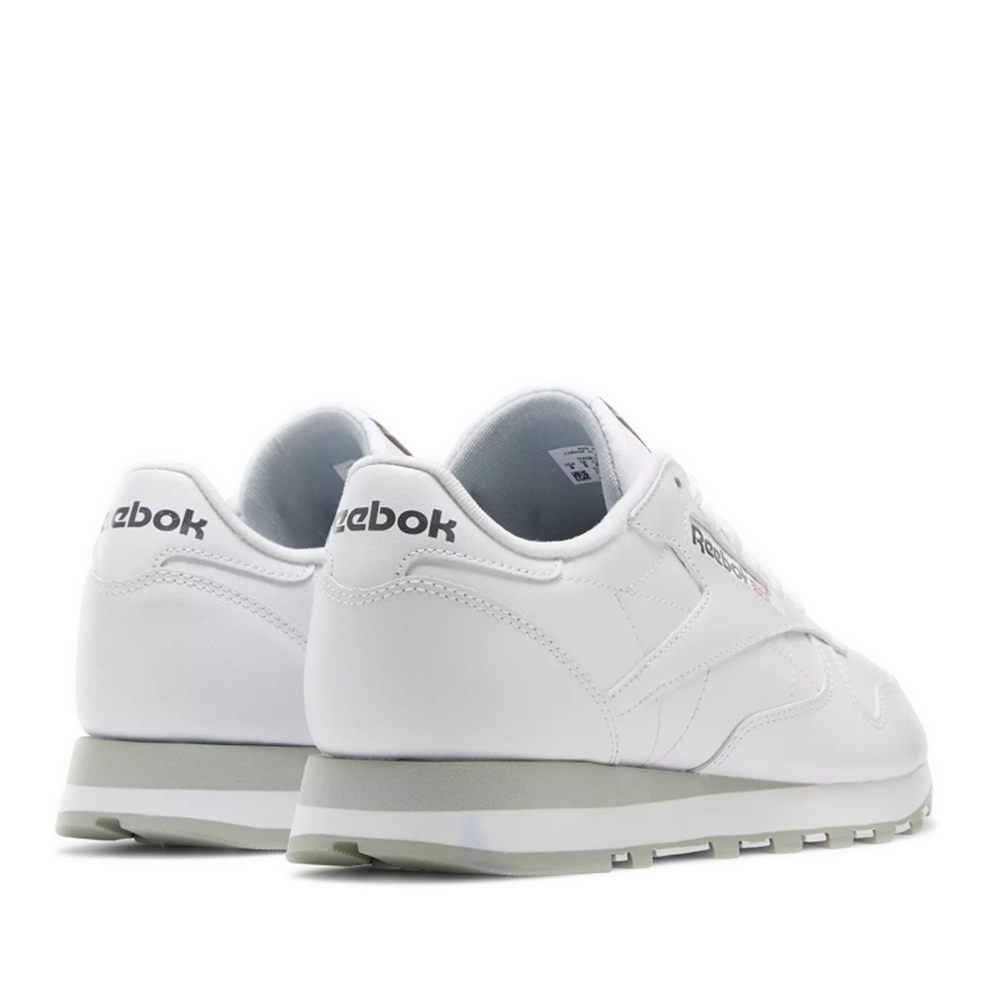 Men's Reebok Classic Leather Shoes - White/Pure Grey