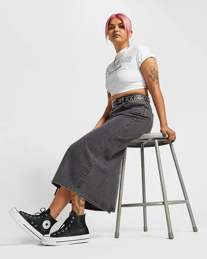 Converse Chuck Taylor All Star EVA Lift Leather Platform - Black