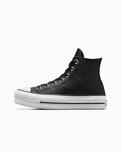 Converse Chuck Taylor All Star EVA Lift Leather Platform - Black