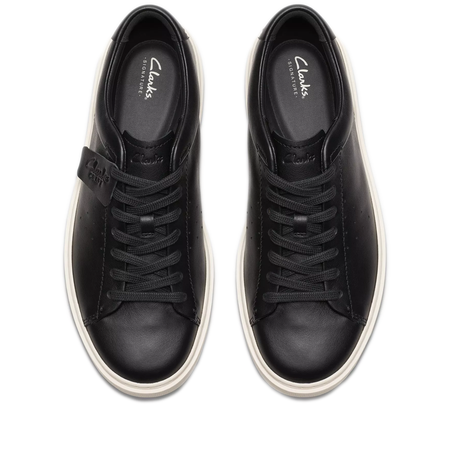 Men's Clarks Craft Swift - Black Leather - Top View