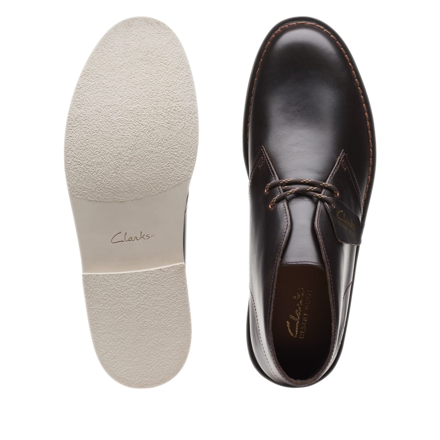 Men's Clarks Desert Boot 2 - Dark Brown Leather