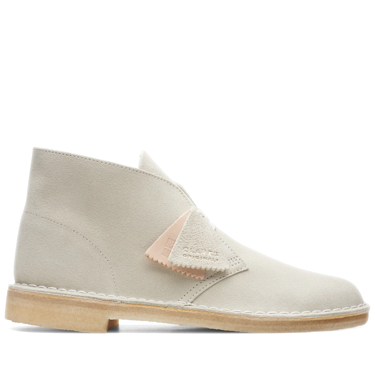 Men's Clarks Desert Boot - Off White Suede