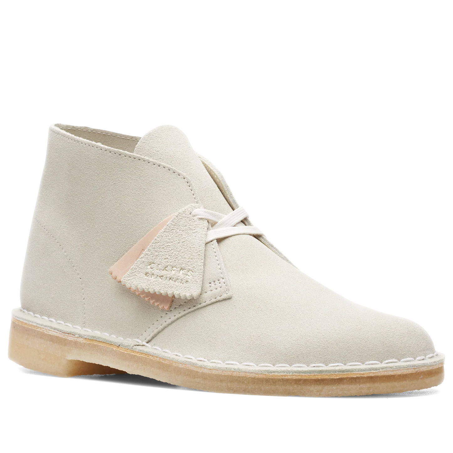 Men's Clarks Desert Boot - Off White Suede